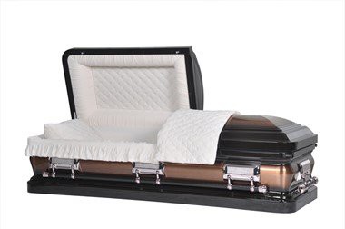 Quan tài thép góc tròn được chải bằng đồng